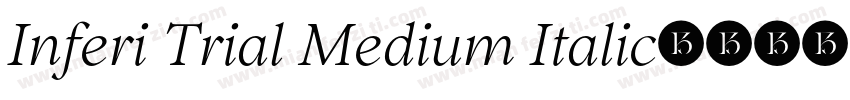 Inferi Trial Medium Italic字体转换